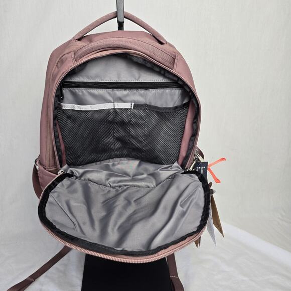 The North Face Women's Pivoter Backpack Twilight Mauve / Emberglow Orange NWT - Picture 4 of 16